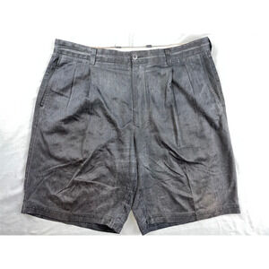 Tommy Bahama Pleated Silk/Rayon Bamboo Chino Shorts. Herringbone, Size 34. GUC!!
